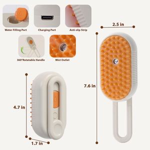 Spray Message Comb 3 in 1 Rechargeable <b>Pet</b> Hair Removal <b>Brush</b> <b>Pet</b> Spray Massage Comb Cat Combs With Handle Steam <b>Pet</b> <b>Brush</b> - Product Image 4