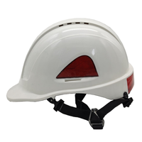 Casque de sécurité de travail HDPE blanc ventilé haute visibilité réfléchissant de nuit de haute qualité