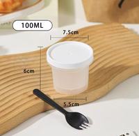 Pot à pouding en plastique PP résistant au micro-ondes 200 ml, pot à crème anglaise haute température avec couvercle à vis, pot à flan et gelée réutilisable, lot en vrac personnalisable