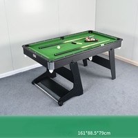 Mesa de Billar Plegable de 1.6m, Doble Uso para Adultos, Niños y Familias, Mesa de Billar Interactiva, Ahorra Espacio, Mesa de Juego de Snooker Plegable