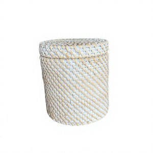 Meilleur Choix Panier de Rangement en Rotin Tressé Artisanat Vietnamien Forme Vintage pour Mouchoirs Écologique Multifonctionnel - Product Image 2