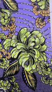 Tissu Organza Africain Batik Coloré de 6 Yards, Tissu Ciré Ankara Brillant Effet Diamant, Entoilage Organique de Poids Moyen, Tissé de Haute Qualité - Product Image 6