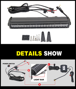 Barra de luz LED RGB 5D, 21 pulgadas, 120W, multicolor, estroboscópico, controlada por dientes azules, para todoterreno, ATV, UTV, camiones - Product Image 6