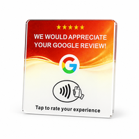 Plaque autocollante en acrylique haute fréquence NFC RFID de 120 mm avec code QR pour les avis Google