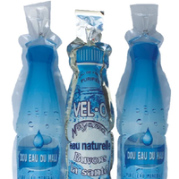 Pochette en plastique étanche à l'humidité en forme de bouteille de sac de gousset latéral de logo personnalisé pour l'emballage d'eau de Sachet de miel de gel d'énergie liquide
