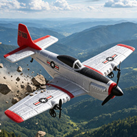 Avion RC P-51 Mustang 2CH en mousse EPP 150m 3 batteries Classique pour les passionnés