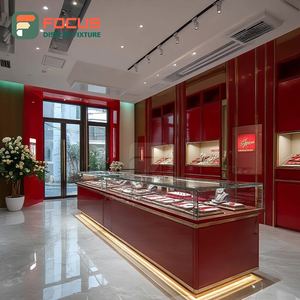 Vitrine de magasin de bijoux de luxe avec panneau en verre trempé, armoire à bijoux - Product Image 1