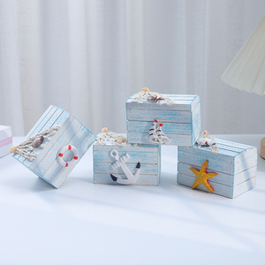 Ocean-themed <b>Mini</b> Treasure Chest Decorative <b>Storage</b> <b>Box</b> Mediterranean Style Beach Chair Ornament Photography Prop - Product Image 3