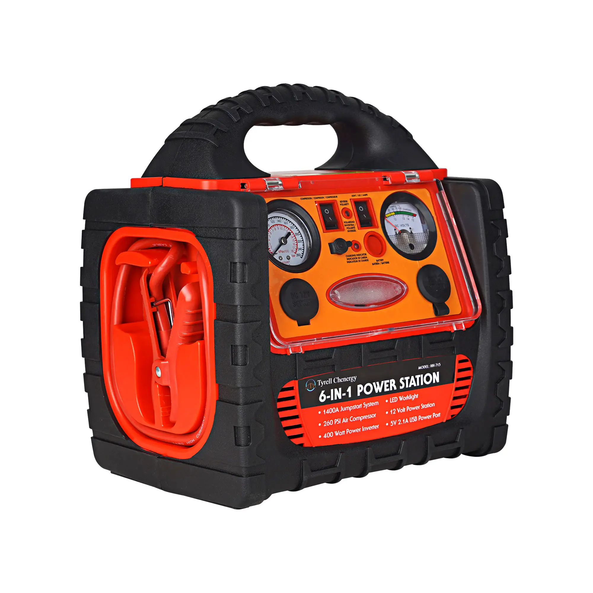 High power power station Portable 12v multi-function car jump starter with air compressor