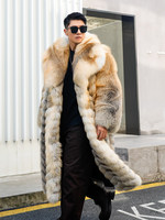 Nouvelle arrivée, veste d'hiver épaisse et chaude pour homme, veste en fourrure de renard, veste en fourrure de luxe