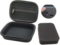 Mini étui de protection portable en EVA à coque rigide avec pochette de transport à glissière stockage étanche pour écouteurs clés USB bijoux