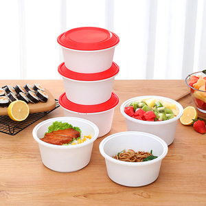 Round Disposable <b>Lunch</b> <b>Box</b> Thickened <b>Plastic</b> With Lid For Camping Takeout Bowl - Product Image 2