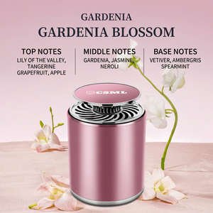 Diffuseur de parfum pour voiture en alliage d'aluminium avec couvercle rabattable, parfum longue durée, thé zen, gardénia Hilton, Cologne, recharge sans électricité - Product Image 2