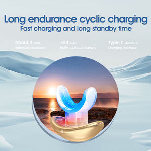 Kit Pemutih Gigi LED dengan Terapi Cahaya Inframerah + Merah Biru, Perangkat Perawatan Elektrik Bibir Penuh, Silikon 2in1 Gel Pemutih - Product Image 4