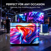 Écran LED pour stand DJ, comptoir LED, mur vidéo LED, comptoir de bar intérieur, flexible, festival de musique, activité de fête, écran LED GOB P1.8 P2.5