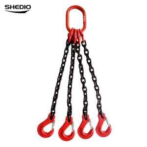 <span class=keywords><strong>Eslinga</strong></span> de Cadena de <span class=keywords><strong>Acero</strong></span> de Alta Resistencia con Funda G80 y Correa de 6 mm de Grosor para Elevación de Trabajo Pesado (Capacidad de 5-20 Toneladas) - Product Image 1