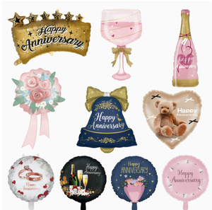 Ballons d'anniversaire romantiques, ballons en forme <span class=keywords><strong>de</strong></span> <span class=keywords><strong>bouteille</strong></span> <span class=keywords><strong>de</strong></span> champagne, ballons en forme <span class=keywords><strong>de</strong></span> rose, chapeau <span class=keywords><strong>de</strong></span> ballon, ballons <span class=keywords><strong>de</strong></span> fête, décoration <span class=keywords><strong>de</strong></span> mariage, fiançailles, Saint-Valentin - Product Image 1