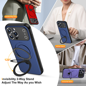 Étui de téléphone magnétique Saiboro TPU+PC au design sportif pour 14/15/16/17 Pro/Pro Max, coque de téléphone <span class=keywords><strong>orange</strong></span> antichoc - Product Image 4
