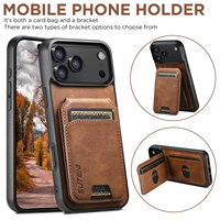 Étui de téléphone SUTENI pour iPhone 18 Pro Max avec porte-cartes et support, motif en cire huilée, cuir synthétique de luxe, surface lisse, compatible avec les modèles 17, 16 Plus, 15, 14, 13