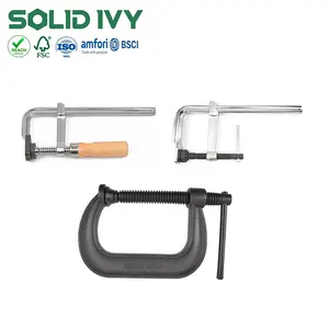 Quick-Grip C Clamp Bar Set Metal Working Heavy Duty F Clamp with Sliding Bar