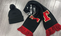 Individuell gestalteter Logo-Jacquard-Strickschal für Sportvereine, Fußballfans, Winterschals
