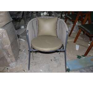 Chaise de restaurant en aluminium empilable, chaise de bistrot pour patio, avec corde, portable pour jardin, utilisation en extérieur - Product Image 2