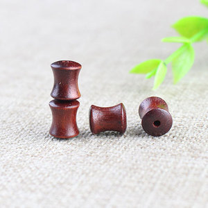 ลูกปัดไม้จันทน์สีเลือด ขนาด 8x10 มม. ลูกปัดเว้นวรรค สำหรับทำสร้อยข้อมือ DIY ลูกประคำ 108 เม็ด อุปกรณ์ทำสร้อยคอ - Product Image 1