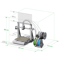 Imprimante 3D FDM Bambu Lab A2L Combo avec alimentation automatique AMS, taille d'impression 330 x 320 x 335 mm, machine d'impression de bureau fermée haute vitesse