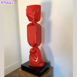 Usine de haute qualité personnalisée grandeur nature en fibre de verre résine Folk Art Candy Sculpture Home Decor Pubo - Product Image 4