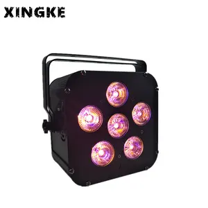 웨딩 바 디스코 파티 홈 DJ 전문 조명을 위한 LED 파 6x18w RGBWA + UV 6in1 무선 배터리 무대 업라이트