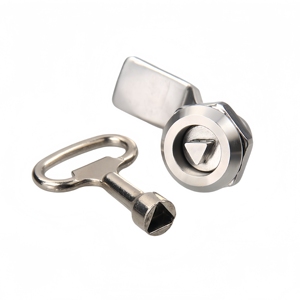 304 स्टेनलेस स्टील कुंजी लॉक पॉलिश फिनिश डबल बिट तिमाही बारी स्क्वायर त्रिकोण हेक्स लॉक टिकाऊ एंटी-चोरी डिजाइन - Product Image 2