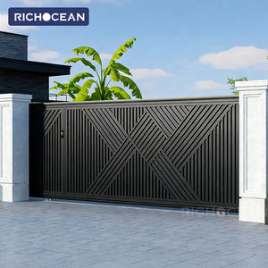 RICHOCEAN Directo de fábrica Diseño moderno Puerta principal de aluminio Precio Entrada Voladizo Puertas correderas de seguridad - Product Image 1