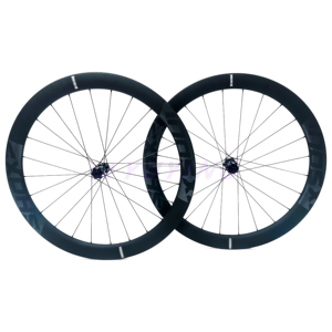Roues de vélo de route en carbone UD légères avec moyeu en alliage, finition mate, frein à disque avant/arrière, pneus clincher <span class=keywords><strong>tubeless</strong></span> 700c 28 mm - Product Image 1