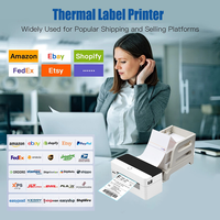 Imprimante d'étiquettes thermiques 4 pouces compatible iOS/Android, connexion au smartphone, USB + Bluetooth, nouvelle arrivée, impression de codes-barres