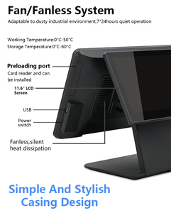 Venta al por mayor 15,6 + 11,6 pulgadas todo en una pantalla táctil capacitiva Pos Terminal win10/11 Pos sistema Pos de pantalla única con CPU I3 I5 - Product Image 4