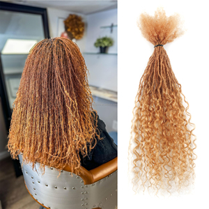 Extension Micro Locs in Capelli Umani, Inter Locs Crochet 0,15cm, Micro Sister Locs con Punte Lunghe e Ricce per Donne - Product Image 1