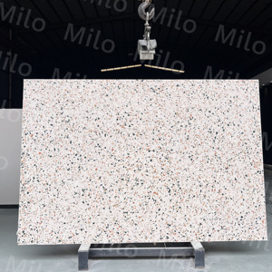 Tấm gạch terrazzo ML-ST026-Prefabricated với màu cơ bản màu trắng và đá màu - Product Image 4
