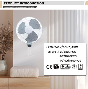 Ventilateur mural 16 pouces à commande par cordon et 3 vitesses avec oscillation, fabriqué en Chine – Vente chaude usine - Product Image 3