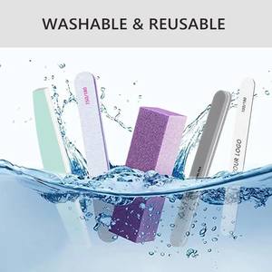 Profesyonel japon kağıt zımpara kurulu tırnak törpüsü Set akrilik çivi için 100/180 düz ahşap tırnak tamponu - Product Image 5