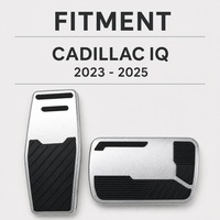 Ensemble de couvre-pédales en aluminium pour Cadillac IQ 2023-2025, alliage satiné TPE, garniture antidérapante pour frein