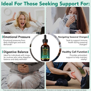 Lenm Vegan 10 en 1 Gouttes buvables amères de corossol, Algues marines, Moringa, Curcuma, Huile de nigelle, Origan, Suppléments de soutien immunitaire - Product Image 4