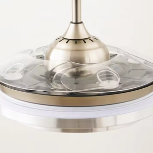 Modern LED <b>Fan</b> Pendant with Retractable Blade Indoor Decorative Fancy Acrylic Lamp Body <b>Remote</b> <b>Control</b> Switch Plug for Home Use - Product Image 5