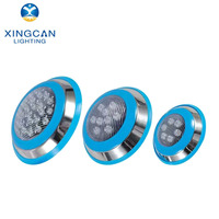 Luces LED Sumergibles para Piscina de Acero Inoxidable IP68, 24V RGB, Iluminación Subacuática para Piscina, 6W 9W 12W 18W, Luz Blanca Cálida RGB