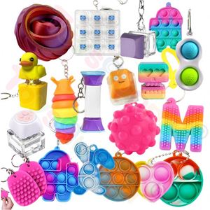 En vrac 100 pièces sécurité certifié porte-clés fidget jouets sensoriels cadeaux pour enfants adolescents adultes école événements fête CE RoHS rapport de Test - Product Image 1