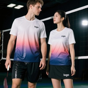 เสื้อยืดลำลองทรงโอเวอร์ไซส์ ผ้าฝ้ายถัก 100% ระบายอากาศ แห้งเร็ว เหมาะสำหรับเล่นแบดมินตัน ใส่สบายในช่วงฤดูร้อน - Product Image 4