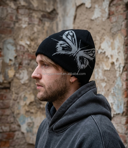 Explosions mn Moda de Invierno, Gorros Personalizados de Acrílico 100% Cálidos para Invierno, Gorros de Diseñador Y2K con Forro de Satén - Product Image 2