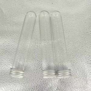 Tubo de ensayo de plástico para embalaje de cables, 25 mm de diámetro, con tapa metálica, contenedor cilíndrico transparente de PET - Product Image 5