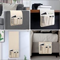 Sac de rangement pour accoudoir de canapé et télécommande, avec 5 poches, antidérapant.