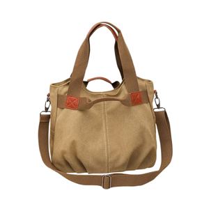 Sac à bandoulière en toile vintage classique de haute qualité pour femmes, logo personnalisé, sac messager portable, sac de voyage, sac de travail, grande capacité - Product Image 5