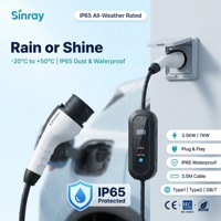 3,5KW 7KW Tragbares Intelligentes EV-Ladegerät Typ 1 Typ 2 GBT AC 220V 0-32A Einstellbar IP65 Plug-and-Play Heim-Elektrofahrzeug-Ladestation